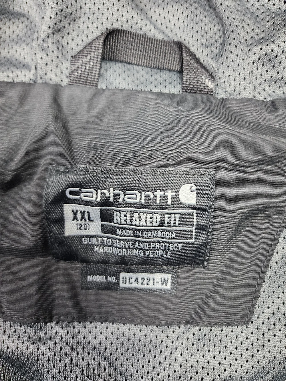 Carharrt Women's Rain Defender Relaxed Fit Lightweight Black Coat Size 2xlarge